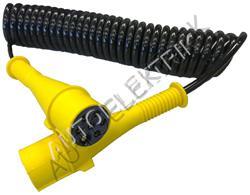 Propojovací spirálový kabel, 7 pól., ISO 3731